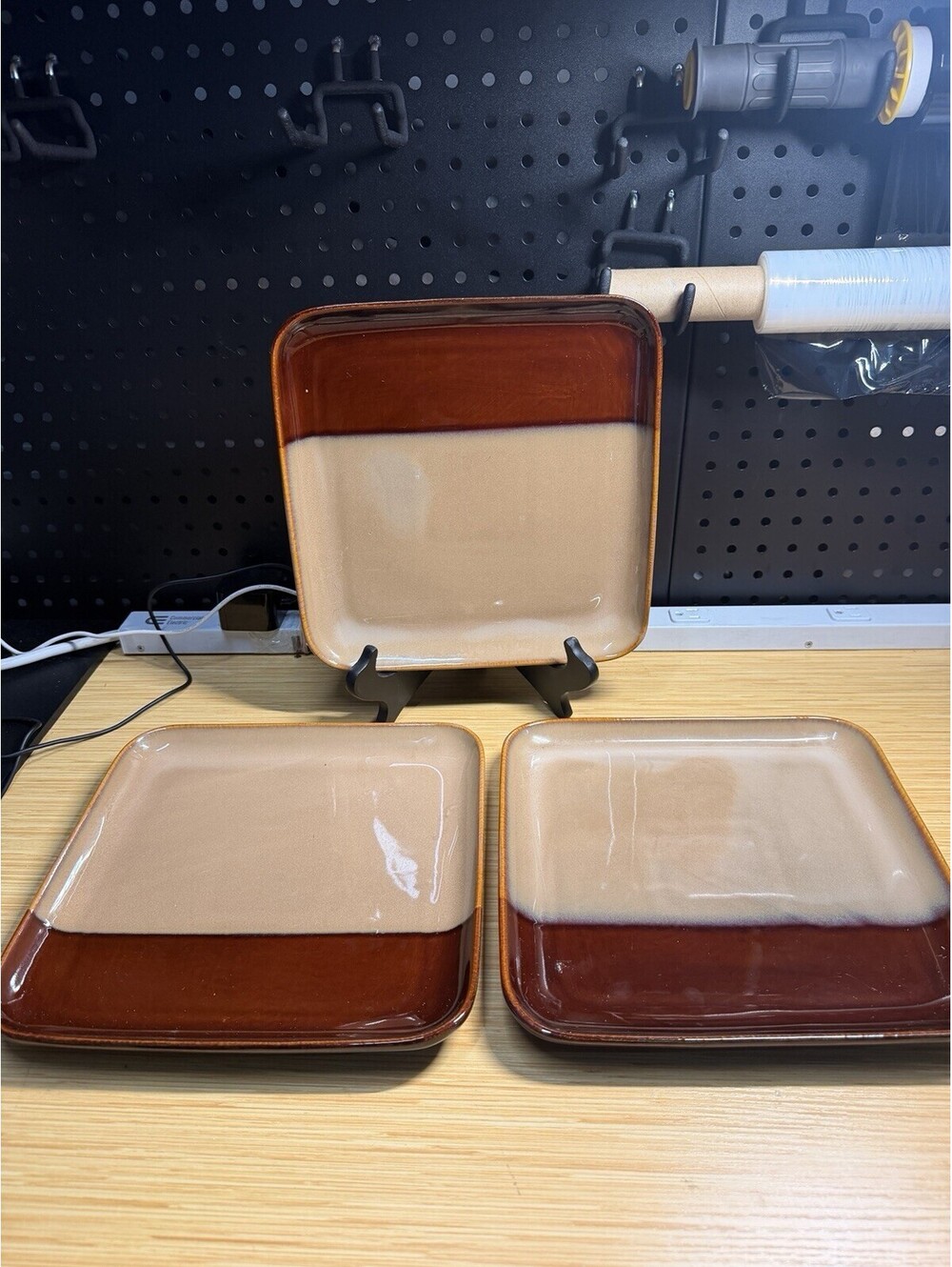 Sango Eclipse Brown Dinner Plates Stoneware Sango 3-Piece Set 10.5” Replacement